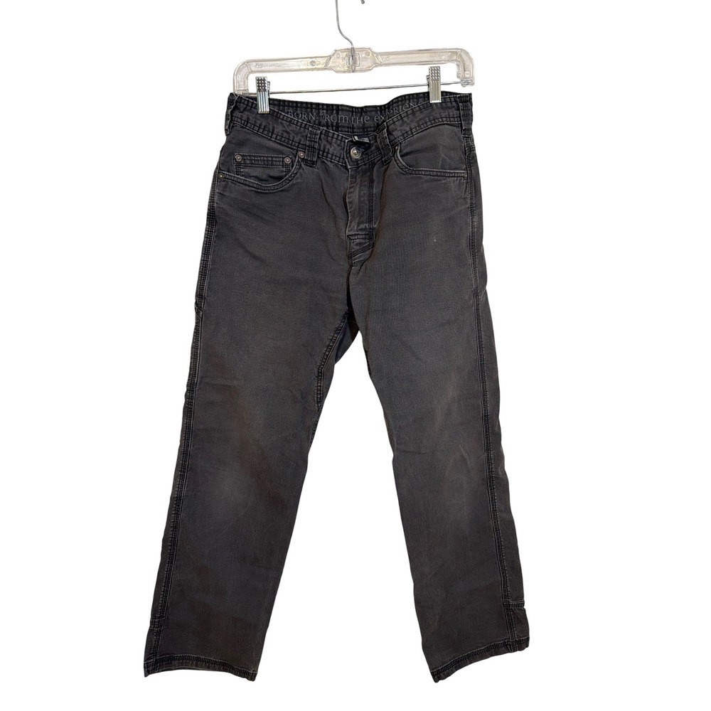 Prana Breathe Mens 31x30 Faded Black Canvas Carpenter Work Pants Utility Leg